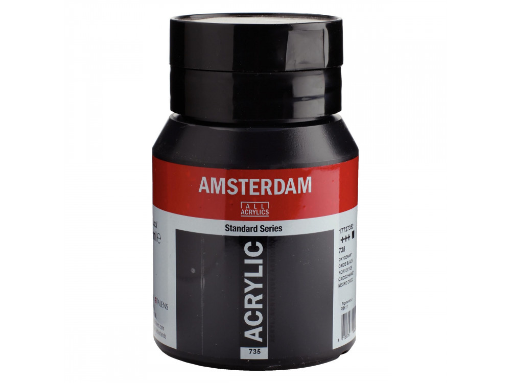 Acrylic paint in jar - Amsterdam - 735, Oxide Black, 500 ml