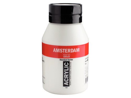 Acrylic paint in jar - Amsterdam - Titanium White, 1000 ml