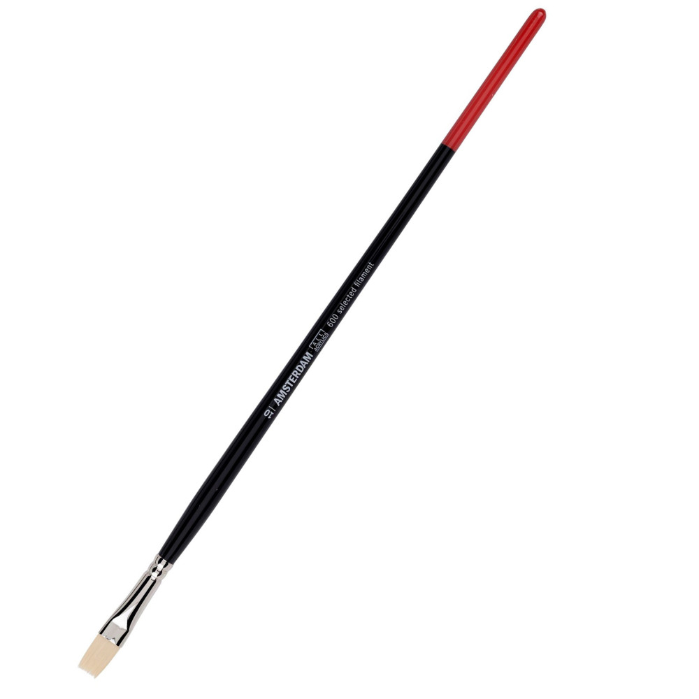 Flat, synthetic, 600 series brush - Amsterdam - long handle, no. 10
