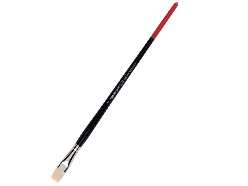 Flat, synthetic, 600 series brush - Amsterdam - long handle, no. 14