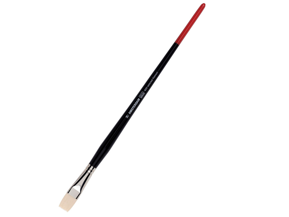 Flat, synthetic, 600 series brush - Amsterdam - long handle, no. 16