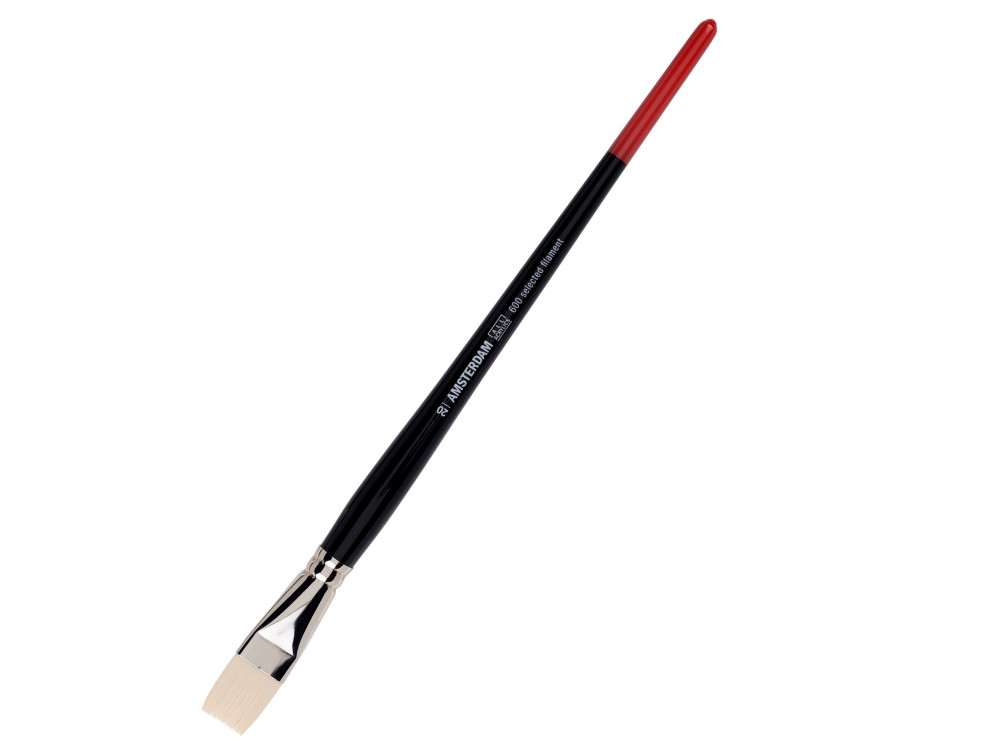 Flat, synthetic, 600 series brush - Amsterdam - long handle, no. 20