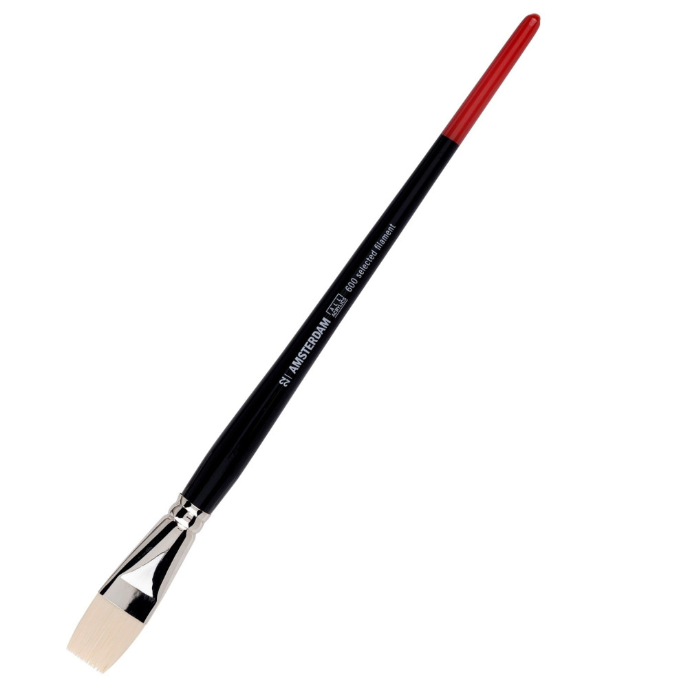 Flat, synthetic, 600 series brush - Amsterdam - long handle, no. 22