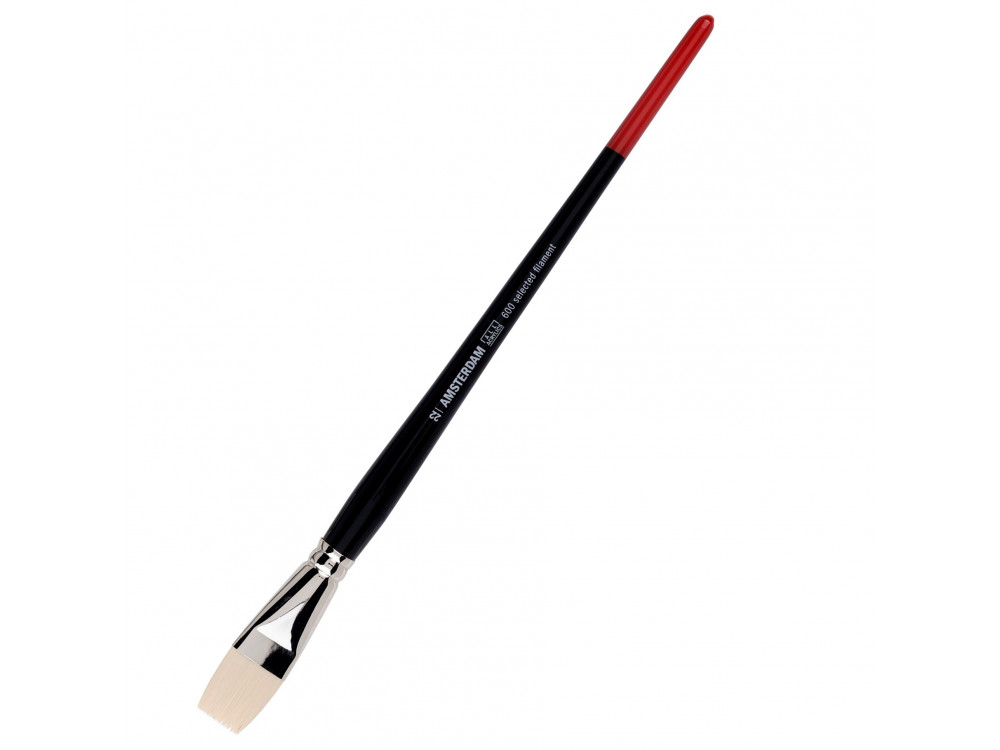 Flat, synthetic, 600 series brush - Amsterdam - long handle, no. 22