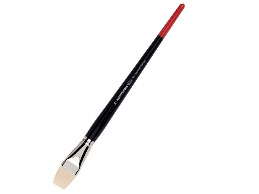 Flat, synthetic, 600 series brush - Amsterdam - long handle, no. 24