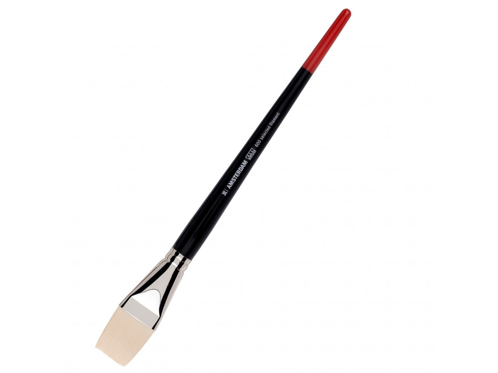 Flat, synthetic brush - Amsterdam - long handle, no. 36