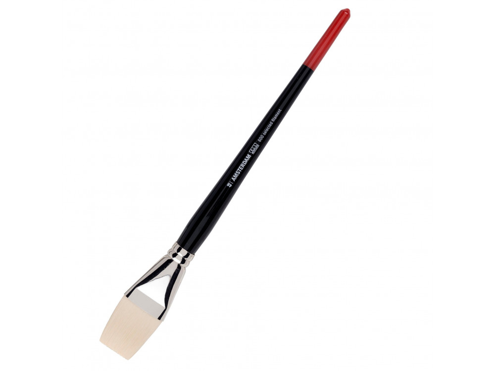 Flat, synthetic, 600 series brush - Amsterdam - long handle, no. 48