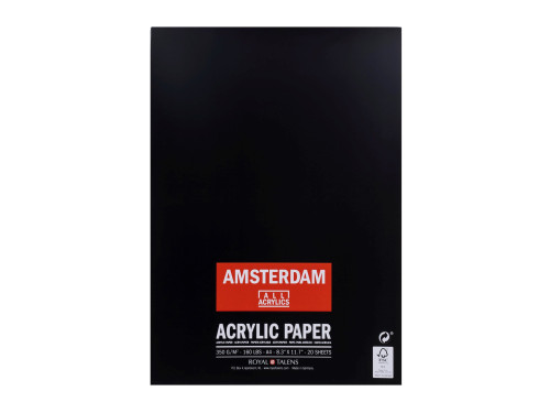 Acrylic paper pad - Amsterdam - medium-fine grain, A4 , 350g, 20 sheets