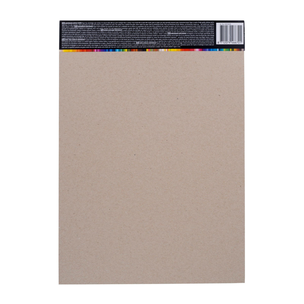 Acrylic paper pad - Amsterdam - medium-fine grain, A4 , 350g, 20 sheets