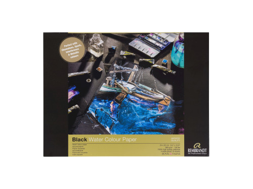 Watercolor paper pad - Rembrandt - black, 24 x 32 cm, 360 g, 10 sheets