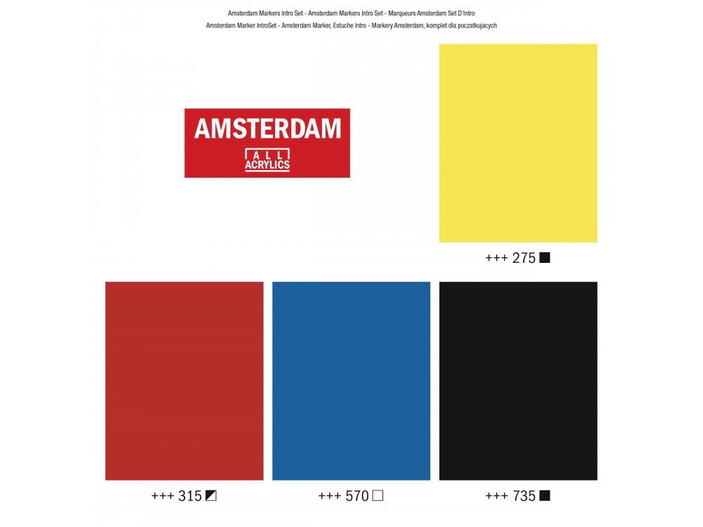 Zestaw markerów akrylowych Intro Pack - Amsterdam - 4 kolory