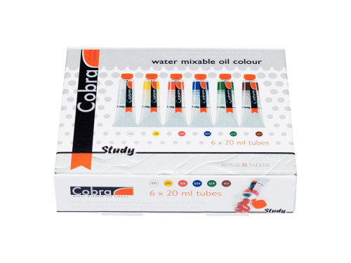 Set of Study oil paints in tubes - Cobra - 6 colors x 20 ml