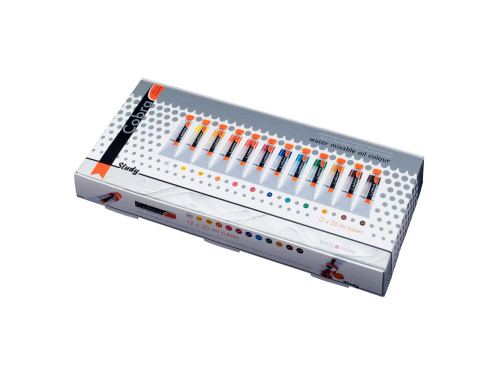 Zestaw farb olejnych Study w tubkach - Cobra - 12 kolorów x 20 ml