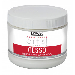 Gesso for acrylic and oil paints - Pébéo - one coat, 500 ml