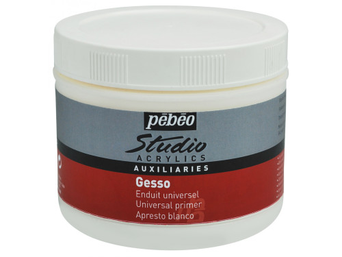 Gesso for acrylic and oil paints - Pébéo - white, 500 ml