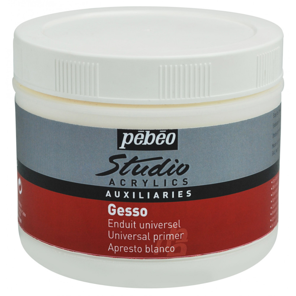 Gesso for acrylic and oil paints - Pébéo - white, 500 ml