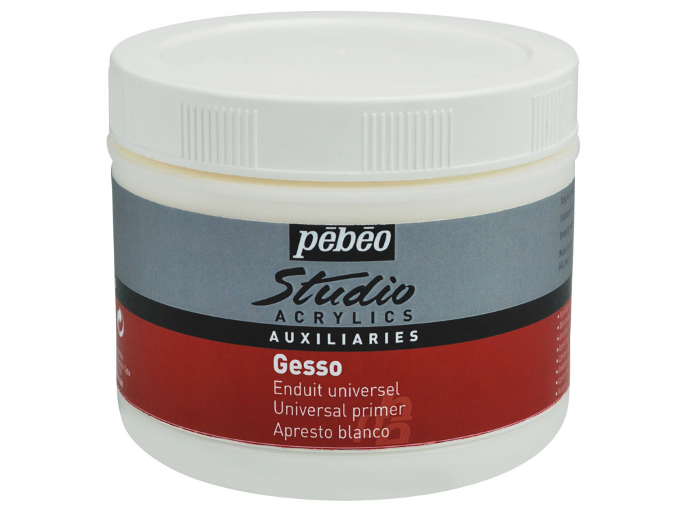Gesso do farb olejnych i akrylowych - Pébéo - białe, 500 ml
