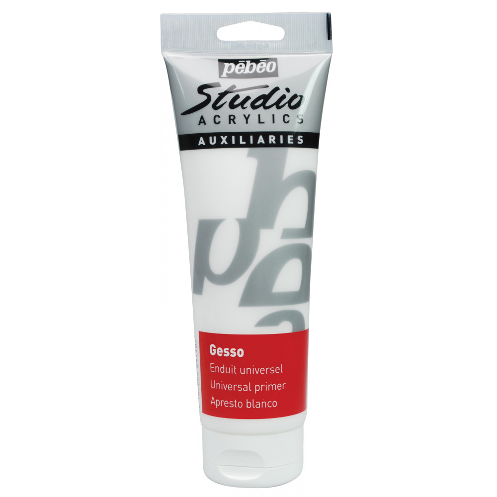 Gesso for acrylic and oil paints - Pébéo - white, 250 ml