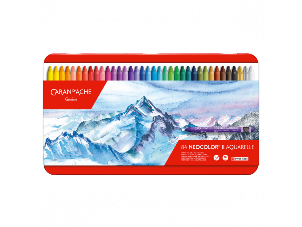 Set of Neocolor II water-soluble wax pencils - Caran d'Ache - 84 pcs