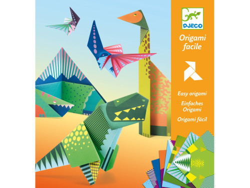 Set for origami - Djeco - Dinosaurs, 24 pcs