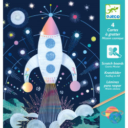 Scratch boards for children Space - Djeco - 4 sheets