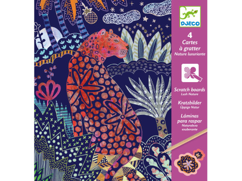 Wydrapywanka dla dzieci - Djeco - Natura, 4 szt.