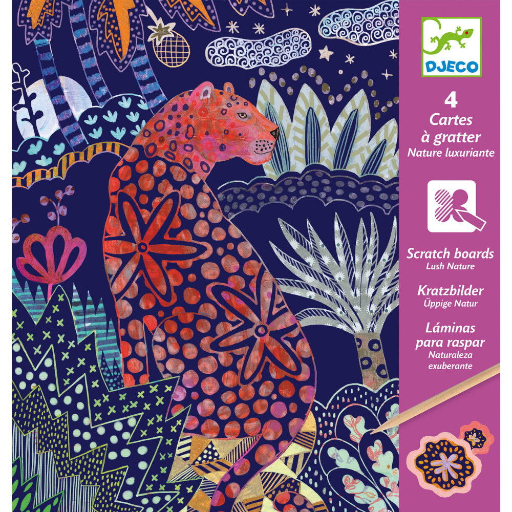Scratch boards for children Nature - Djeco - 4 sheets