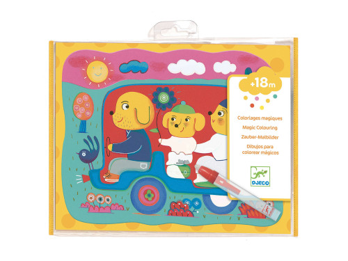 Water coloring book Hidden on the road - Djeco