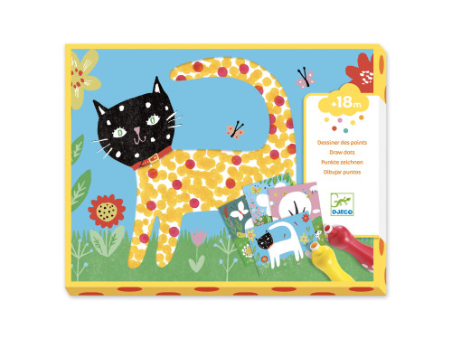 Kids art set with markers Small dots - Djeco