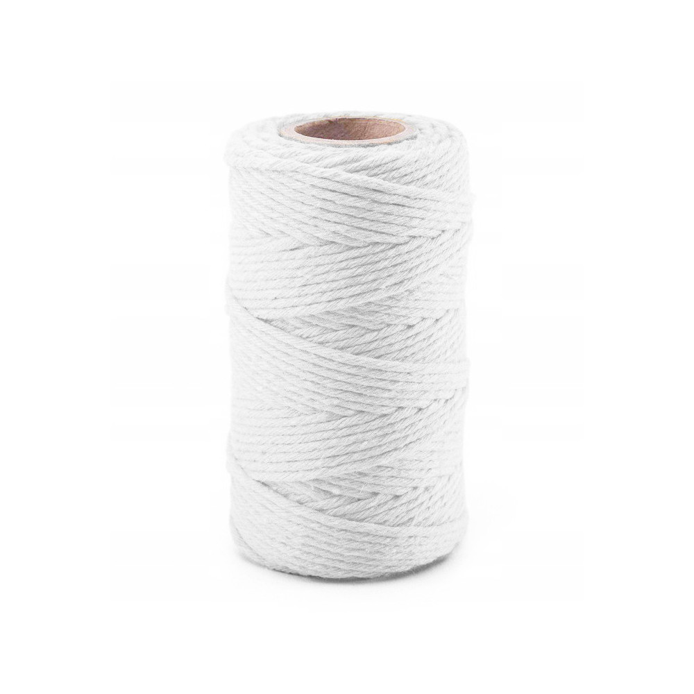 Cotton cord - white, 2 mm x 130 m