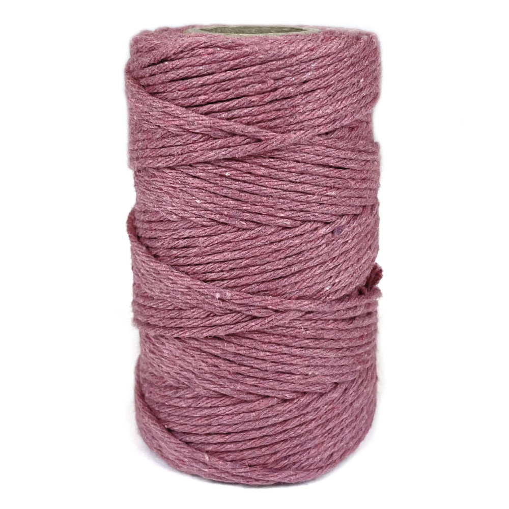 Cotton cord for macrames - dusky pink, 2 mm, 60 m