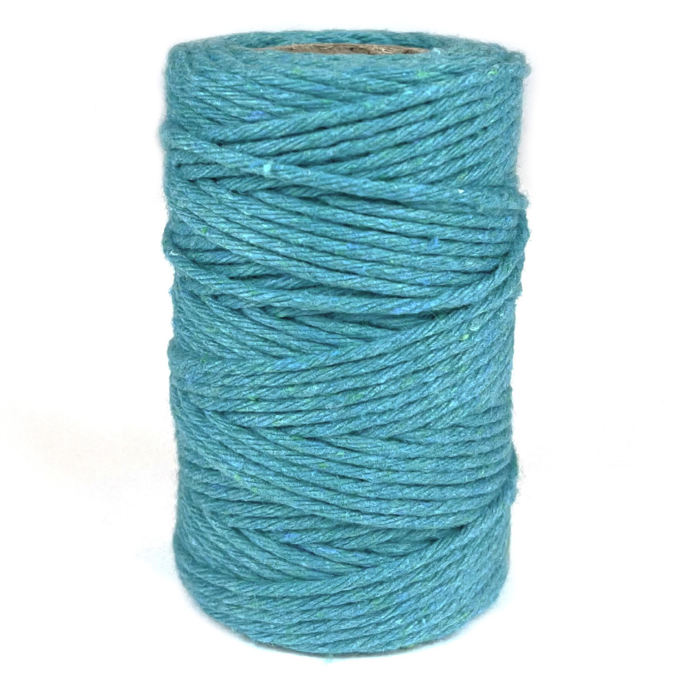 Cotton cord for macrames - emerald green, 2 mm, 60 m