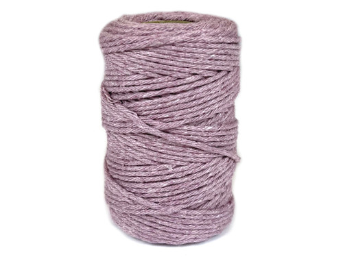 Cotton cord for macrames - lavender, 2 mm, 60 m