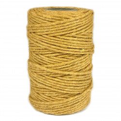 Cotton cord for macrames - mustard, 2 mm, 60 m