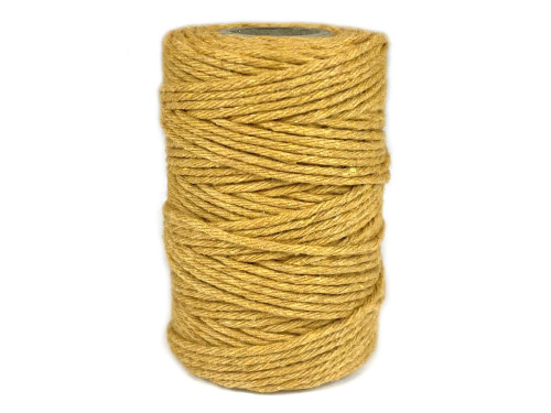 Sznurek bawełniany do makramy - musztardowy, 2 mm, 60 m