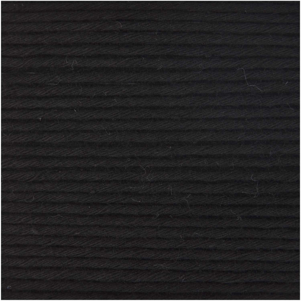 Essentials Organic Cotton DK cotton yarn - Rico Design - Black, 50 g