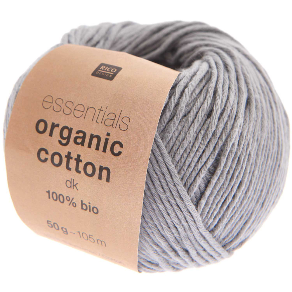 Włóczka bawełniana Essentials Organic Cotton DK - Rico Design - Grey, 50 g