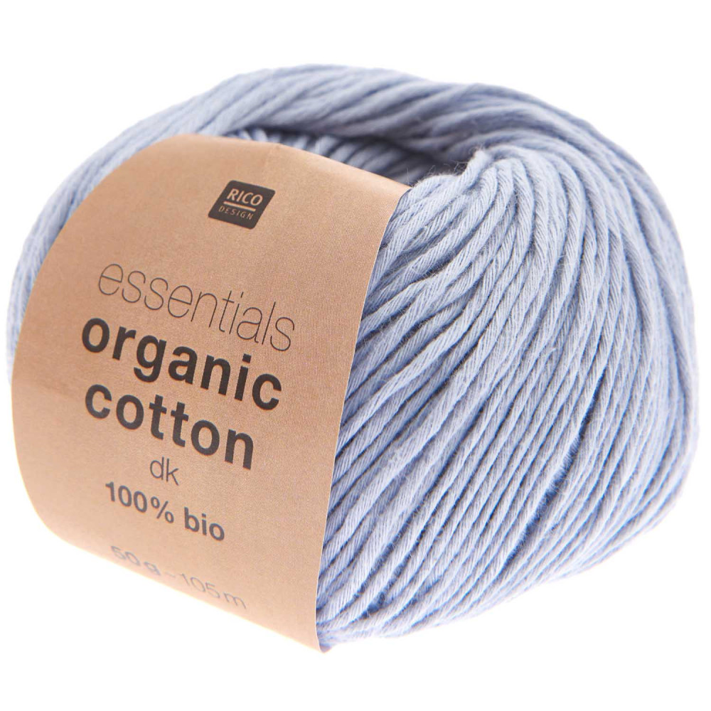 Włóczka bawełniana Essentials Organic Cotton DK - Rico Design - Dove Blue, 50 g