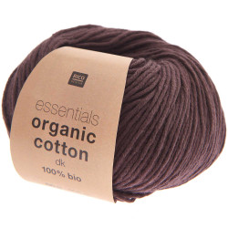 Essentials Organic Cotton DK cotton yarn - Rico Design - Chocolate, 50 g