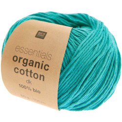 Włóczka bawełniana Essentials Organic Cotton DK - Rico Design - Turquoise, 50 g