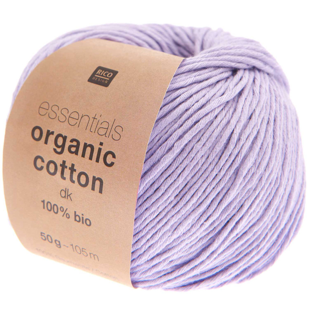 Essentials Organic Cotton DK cotton yarn - Rico Design - Lilac, 50 g