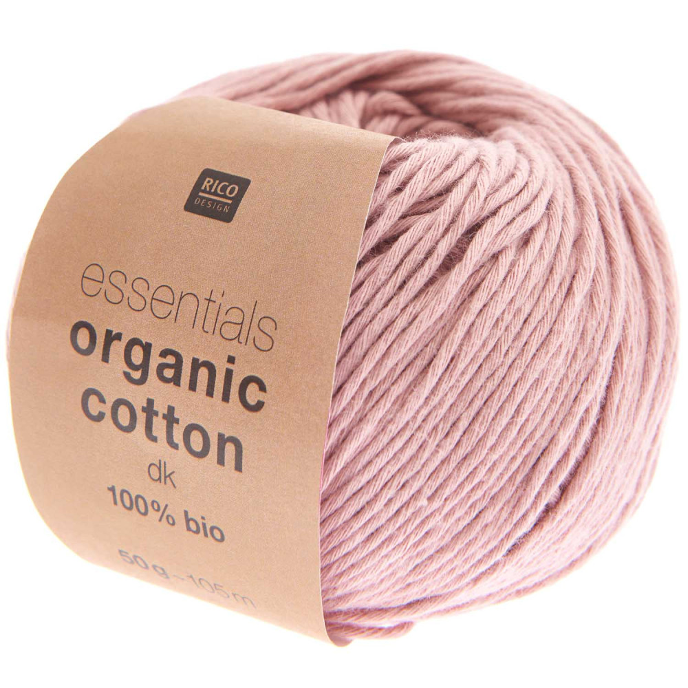 Włóczka bawełniana Essentials Organic Cotton DK - Rico Design - Smokey Pink, 50 g