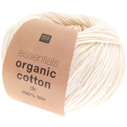 Essentials Organic Cotton DK cotton yarn - Rico Design - Cream, 50 g