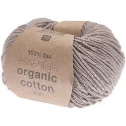 Essentials Organic Cotton Aran cotton yarn - Rico Design - Taupe, 50 g