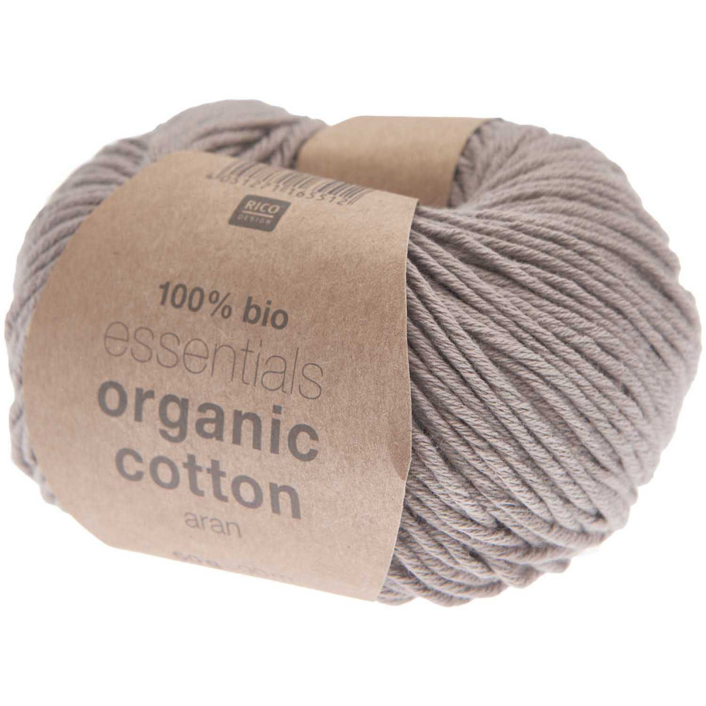 Essentials Organic Cotton Aran cotton yarn - Rico Design - Taupe, 50 g