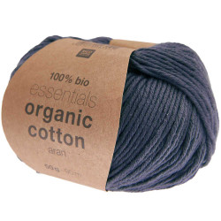 Essentials Organic Cotton Aran cotton yarn - Rico Design - Midnight Blue, 50 g