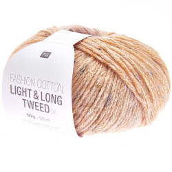 Włóczka Fashion Cotton Light & Long Tweed DK - Rico Design - Peach, 50 g