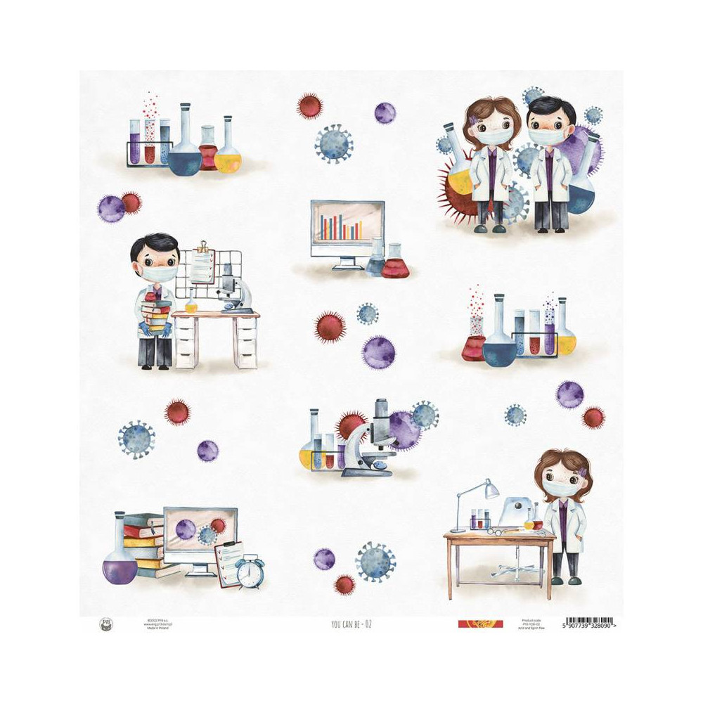 Papier do scrapbookingu 30,5 x 30,5 cm - Piątek Trzynastego - You can be 02