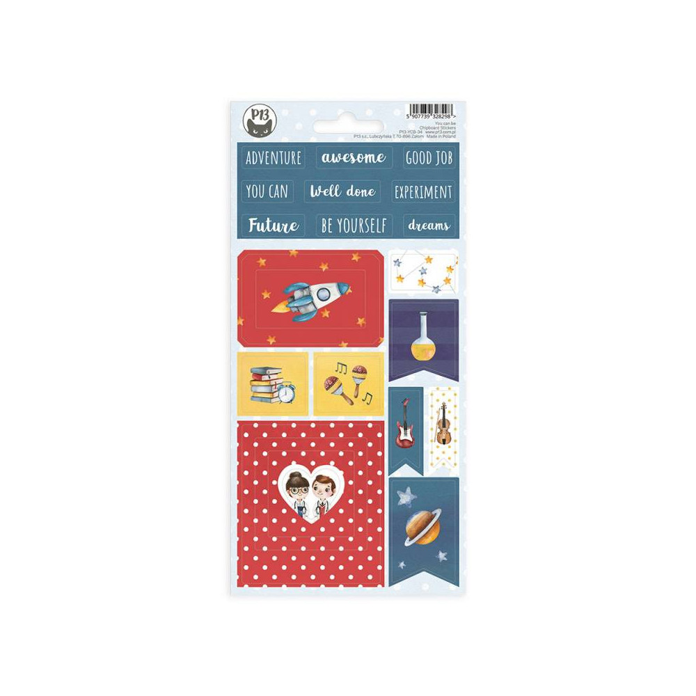 Set of cardboard stickers 10,5 x 22 cm - Piątek Trzynastego - You can be 01