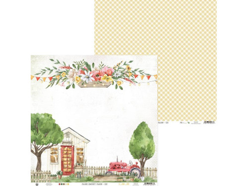 Papier do scrapbookingu 30,5 x 30,5 cm - Piątek Trzynastego - Farm Sweet Farm 02